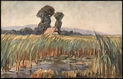 Künstlerkarte Gemälde Kunstwerk (Art) Landschaft Landscape 1920