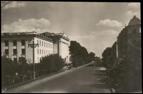 Postcard Tomsk Томскъ Straßenpartie 1959