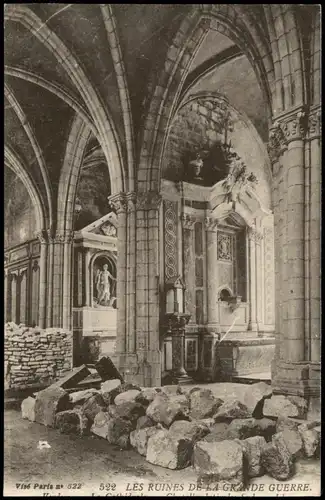 CPA Verdun Ansichten Erster Weltkrieg, Kirche Innen 1917
