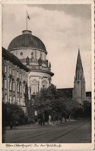 Postcard Posen Poznań Paulikirche 1940