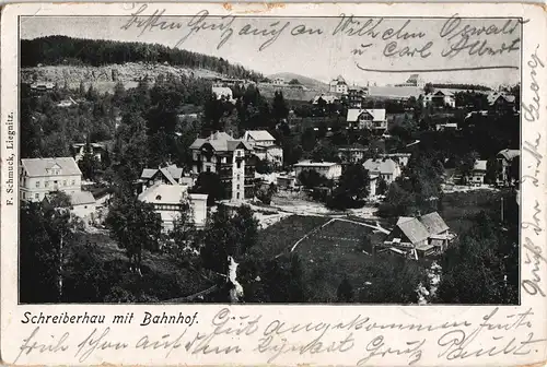 Postcard Schreiberhau Szklarska Poręba Am Bahnhof 1906