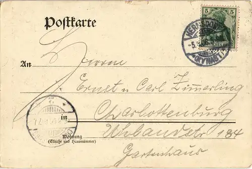 Postcard Schreiberhau Szklarska Poręba Am Bahnhof 1906