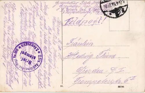 Postcard Posen Poznań Neues Stadttheater 1916  gel. Feldpoststempel