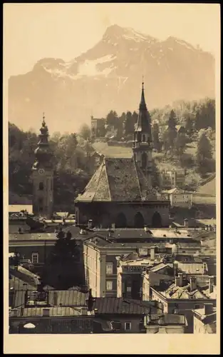 Salzburg Franziskanerkirche und Dächer der Stadt 1935 Privatfoto