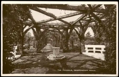 Postcard Sandringham Norfolk THE PERGOLA, SANDRINGHAM HOUSE. 1932