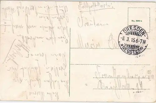 Postcard Breslau Wrocław Liebichshöhe 1915  gel. Feldpost Dresden Neustadt