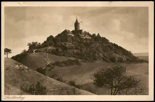 Ansichtskarte Kahla (Thüringen) Leuchtenburg vom Dohlenstein 1924