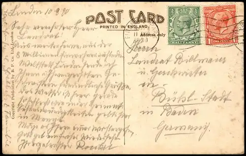 Postcard London Cheapside Street View, belebte Geschäftsstraße 1930