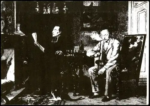 Ansichtskarte  Schach (Chess) Motivkarte schwarz/weiss 1985