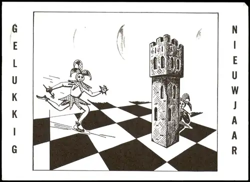 Ansichtskarte  Schach Chess - Spiel Motivkarte aus Belgien 1976