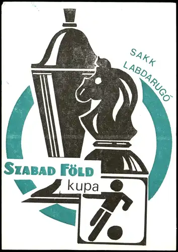 Schach (Chess) Motiv-AK SAKK SZABAD KALOCSA Föld Kupa (Ungarn) 1982