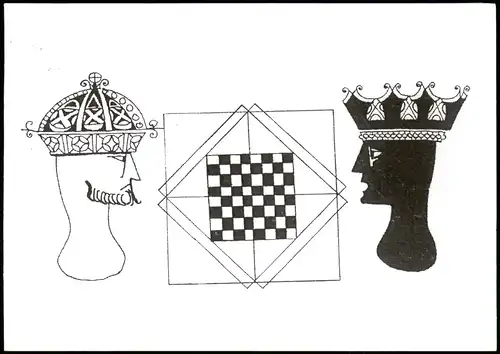Ansichtskarte  Schach (Chess) Motivkarte Schachbrett-Muster 2005