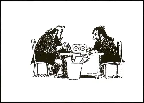 Ansichtskarte  Schach (Chess) Motivkarte Spieler am Tisch 2003