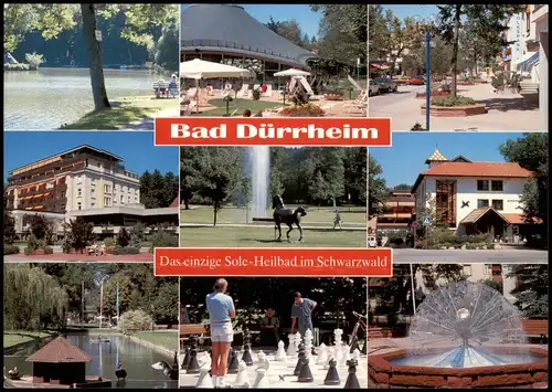 Bad Dürrheim Mehrbild-AK mit Stadtteilansichten ua. Großschach-Anlage 1994