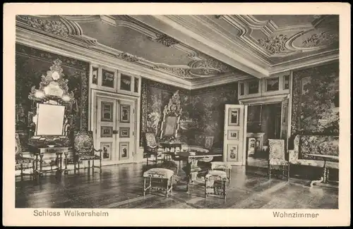 Ansichtskarte Weikersheim Schloss Weikersheim - Wohnzimmer 1928