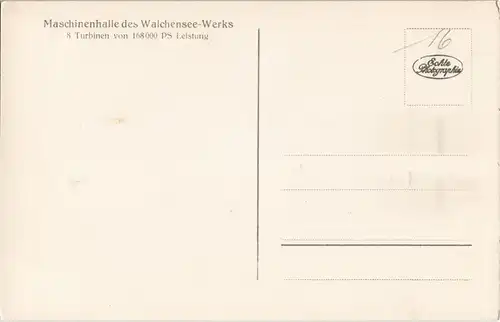 Ansichtskarte Kochel am See Maschinenhalle des Walchensee-Werks 1940