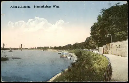 Ansichtskarte Mülheim-Köln Stammheimer Weg 1932