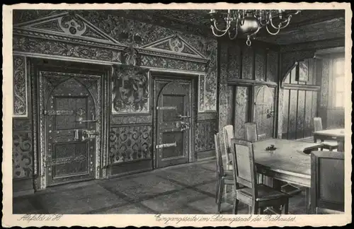 Ansichtskarte Alsfeld Rathaus, Sitzungssaal 1933