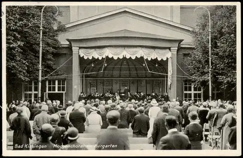 Ansichtskarte Bad Kissingen Kuranlagen Morgenchoral 1934