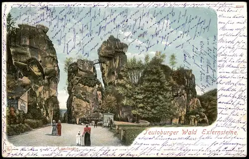 Holzhausen-Externsteine-Horn-Bad Meinberg Externsteine Haus und Weg 1905