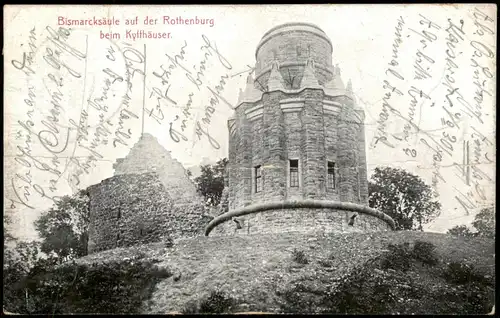 Steinthaleben-Kyffhäuserland Bismarcksäule Rothenburg Kyffhäuser 1910