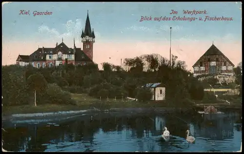 Gaarden-Kiel Im Werftpark Blick auf das Erholungs- u. Fischerhaus 1917