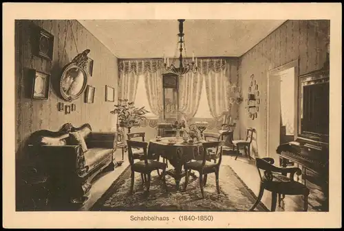 Ansichtskarte Lübeck Schabbelhaus Museum von bürgerlichen Wohnräumen 1920