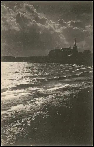 Ansichtskarte Plön Plöner See (Plön) bei Mondschein 1920