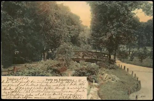 Ansichtskarte Duissern-Duisburg Partie am Kaiserberg 1904