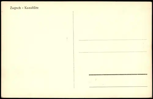 Zagreb Mehrbildkarte mit 4 Gebäude-Ansichten (Theater) - Kazalište 1940