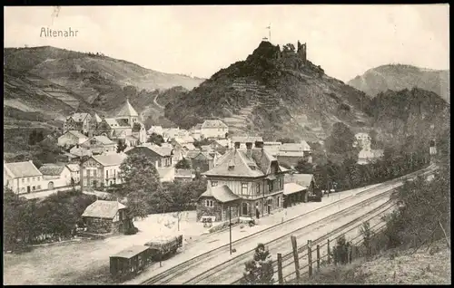 Ansichtskarte Altenahr  Blick auf einen Bahnhof 1903  MÖRS (Ankunftsstempel)