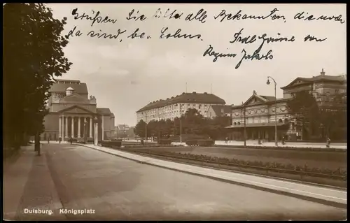 Ansichtskarte Duisburg Partie am Königsplatz 1928