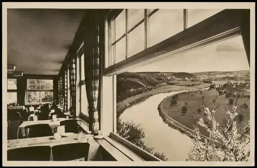 Ansichtskarte Bad Wimpfen Kurhotel Mathildenbad Terrassen mit Aussicht 1929