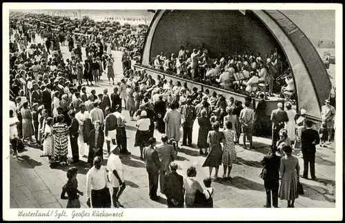 Westerland-Sylt Sylt Großes Kurkonzert, Menschen beim Konzert 1930
