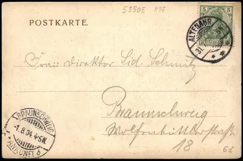 Ansichtskarte Altenahr Partie an der Ahr 1904