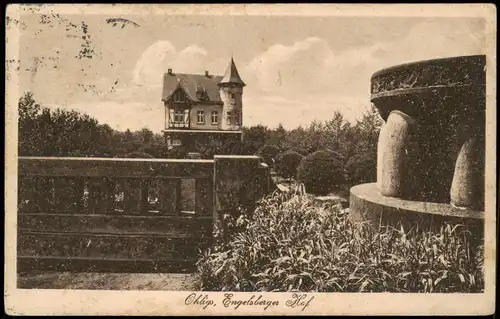 Ansichtskarte Ohligs-Solingen Ortsansicht mit Engelsberger Hof 1920
