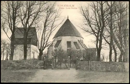 Postcard Bornholm Oster Lars Kirke Kirche Church 1910