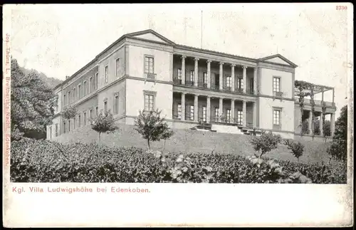 Ansichtskarte Edenkoben Kgl. Villa Ludwigshöhe bei Edenkoben 1912/0000