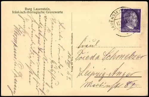 Lauenstein-Ludwigsstadt Burg Lauenstein Innerers Fränkische Bauernstube 1943