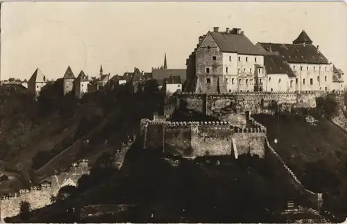 Ansichtskarte Burghausen a.d.S. Stadt und Burg - Fotokarte 1938