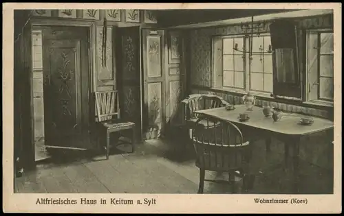 Keitum (Sylt) Kejtum / Kairem Wohnzimmer (Koev) - Altfriesisches Haus 1926