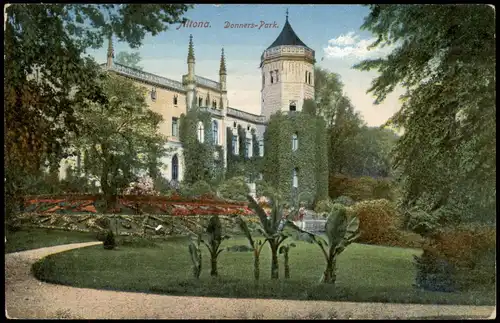 Ansichtskarte Altona-Hamburg Donners-Park 1917   im 1. Weltkrieg Feldpost