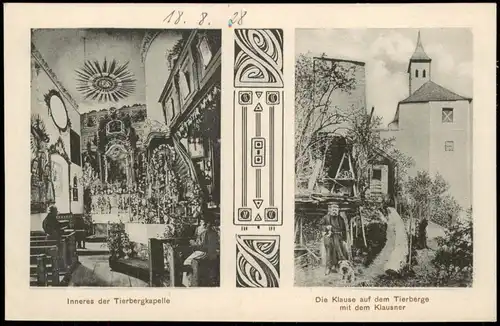 Kufstein Inneres der Tierbergkapelle und Klause auf dem Tierberge 1910
