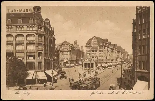 Ansichtskarte Altstadt-Hamburg Mönckebergstraße, Spitalerstraße 1922