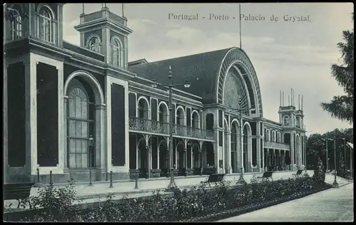 Postcard Porto Portugal - Palacio de Crystal. 1919