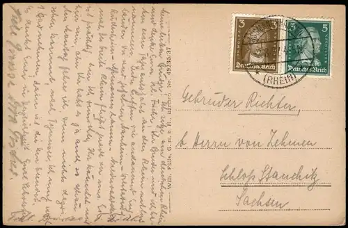 Ansichtskarte Assmannshausen am Rhein-Rüdesheim (Rhein) Krone - Zimmer 1927