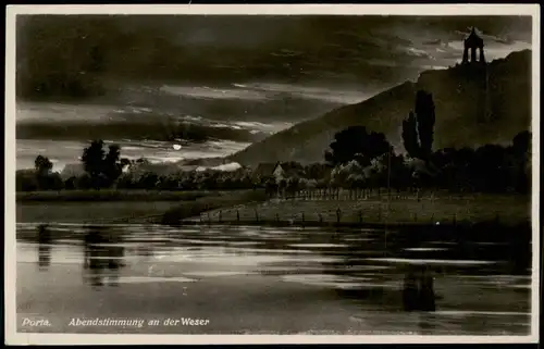 Porta Westfalica Deutschland - Nordrhein-Westfalen -  Abendstimmung 1936