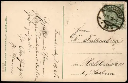 Ansichtskarte Innsbruck Totale. Photochromie 1913