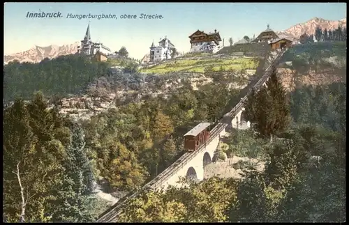 Ansichtskarte Innsbruck Hungerburgbahn, Photochromie 1912