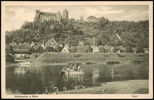 Ansichtskarte Rothenfels Stadt und Fähre 1924